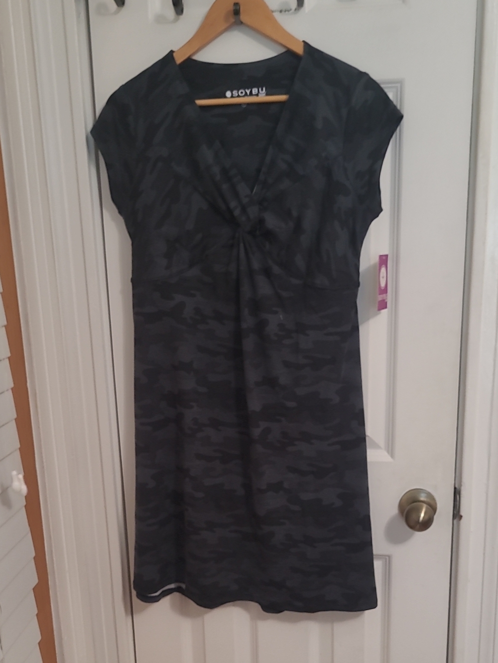Soybu Charcoal Camouflage Midi Dress